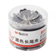 晨光 M＆G Eplus筒裝黑色長尾夾 ABS92736 19mm  40個/筒
