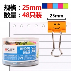 晨光 M＆G 微笑表情長尾夾 ABS92703 25mm  48個/筒