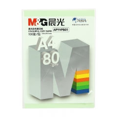 晨光彩色復(fù)印紙淡綠80gA4-100張APYVPB0174