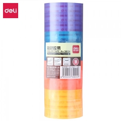 得力30024彩色文具膠帶12mm*30y*38um(混)(12卷/筒)