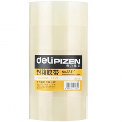 得力品正33119封箱膠帶45mm*100m*50um(5卷/筒)(普透)