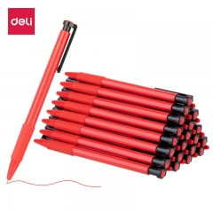 得力6546S中油筆0.7mm(紅)36支/盒