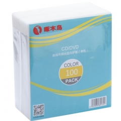 啄木鳥（ZMN） 單色 雙面光盤袋 100張/包 加厚 環(huán)保 PP袋
