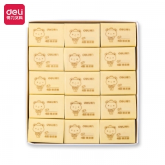 得力71100小號(hào)萌伊黃橡皮(黃)30塊/盒