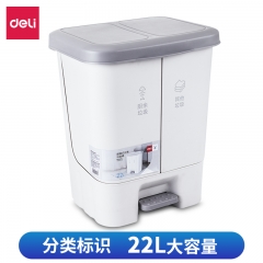 得力18832腳踏式分類垃圾桶(廚余其他)