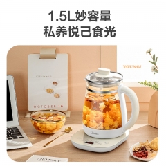 美的（Midea）智能養(yǎng)生壺辦公室燒水壺?zé)崴畨?.5L大容量玻璃凈潤養(yǎng)生壺 辦公室煮茶器 MK-YSNC1501