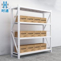 時通貨架倉儲貨架置物架多層貨架展示架金屬貨架超市鋼制儲物架中型200KG白色2000*600*2000mm四層主架