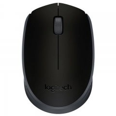 羅技（Logitech） M171 無(wú)線(xiàn)辦公鼠標(biāo) 家用商務(wù)對(duì)稱(chēng)鼠標(biāo) 帶無(wú)線(xiàn)2.4G接收器 黑灰