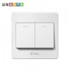 公牛（BULL） 開(kāi)關(guān)插座面板 二位單級(jí)帶熒光開(kāi)關(guān) 86型