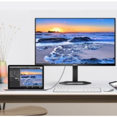 飛利浦 23.8英寸 2K IPS 75Hz辦公顯示器 商務電腦顯示屏24E1N5500E
