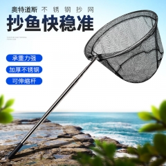 釣魚抄網(wǎng)竿不銹鋼定位伸縮網(wǎng)桿套裝 2.5米桿+40cm抄網(wǎng)頭