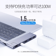 綠聯(lián) Type-C擴(kuò)展塢轉(zhuǎn)換器適用蘋果MacBook Pro電腦配件分線器USB-C轉(zhuǎn)HDMI轉(zhuǎn)接頭 HDMI網(wǎng)卡款五合一 50984