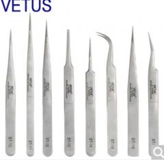 VETUS ST系列高精密不銹鋼鑷子 無(wú)磁防酸堿 全套8件 ST10～17型號(hào)