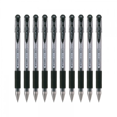 三菱（uni）UM-151財務(wù)用筆0.38mm學(xué)生用中性筆(替芯UMR-1)黑色 10支裝