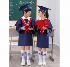 兒童博士服幼兒園學(xué)士服套裝拍照禮服小學(xué)生畢業(yè)季服裝120cm