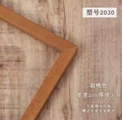 裝裱復古實木廣告畫框相框 平角2030胡桃色加厚