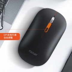 方正Founder無線雙模鼠標 N520 光學鼠標 人體工學 2.4G 無線藍牙 臺式機筆記本電腦輕音鼠標【黑色】