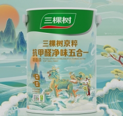 三棵樹(shù)漆內(nèi)墻乳膠漆京粹抗甲醛凈味五合一墻面漆油漆涂料18L