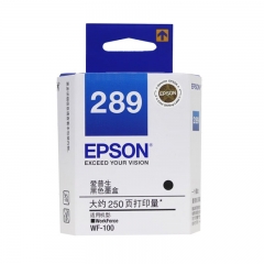 愛普生(Epson) T289黑色墨盒 適用WF-100/WF-110機(jī)型 打印量約250頁 原裝 T289黑色墨盒 約250頁