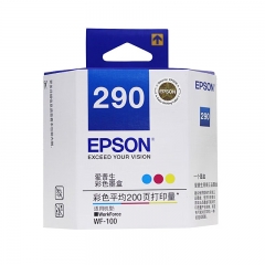 愛普生(Epson) T289黑色墨盒 適用WF-100/WF-110機(jī)型 打印量約250頁(yè) 原裝 T290彩色墨盒 約200頁(yè)