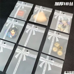 蝴蝶結磨砂自封袋12*16