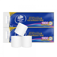 超韌無(wú)芯卷紙4層1800g家用廁所衛(wèi)生紙12卷/提